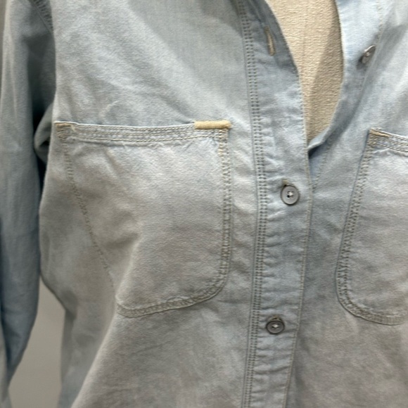 Madewell Style 25240 Light Wash Chambray Ex-Boyfriend Button Down Top Women’s XS - Picture 4 of 7
